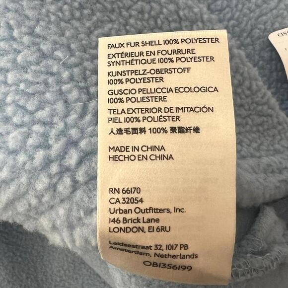 Light baby blue grey cropped turtleneck Free People Movement fleece new - Picture 5 of 8